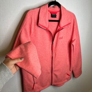 Jack Wolfskin Outdoors Full Zip Jacket XL Coral Pink Activewear‎